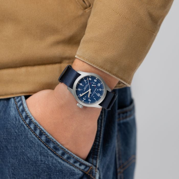 Hamilton Khaki Field Mechanical Blue Dial Watch 40MM H69509940