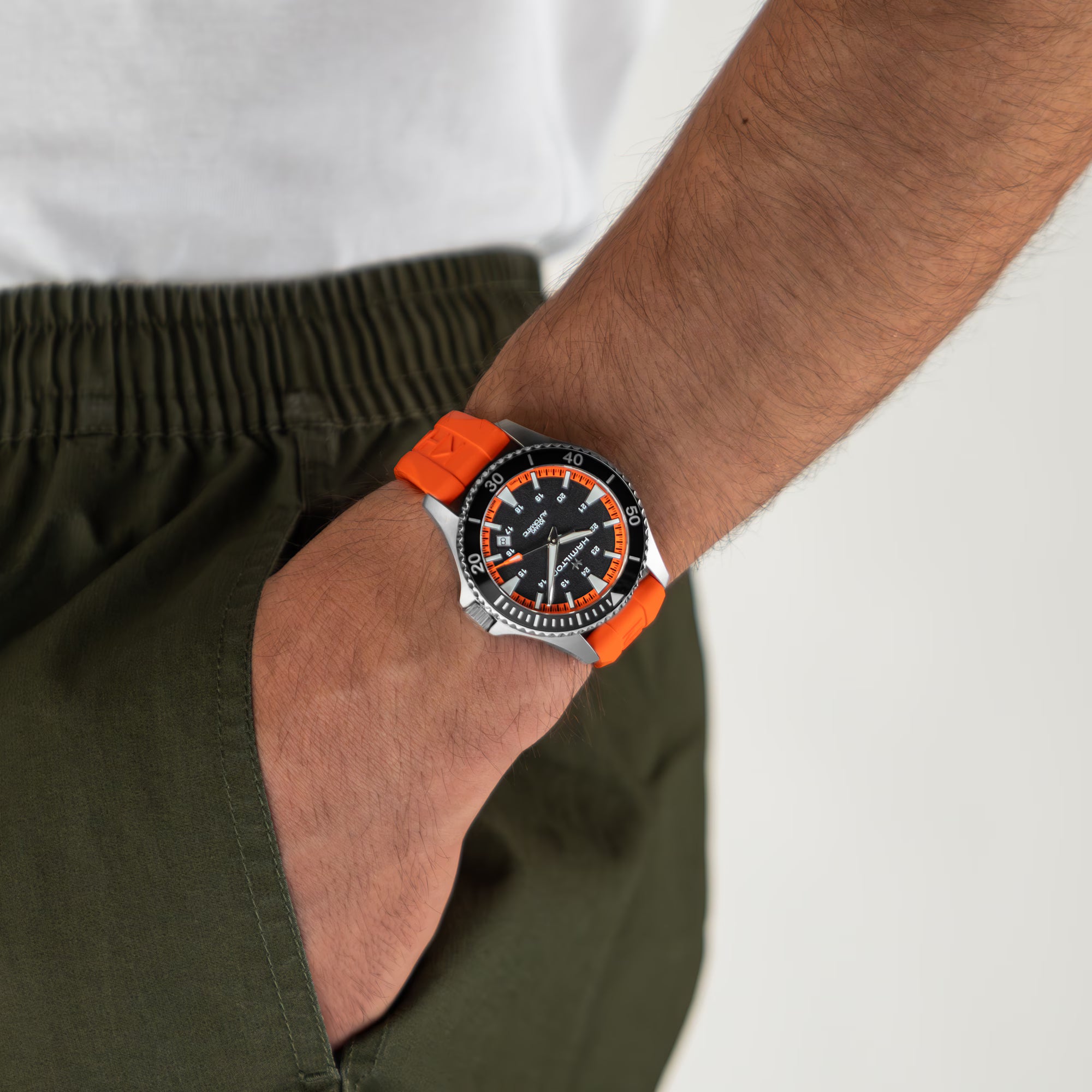 Hamilton Khaki Navy Scuba Orange Watch H82395331