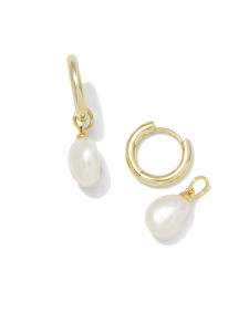 Kendra Scott Willa Pearl Huggie Hoops