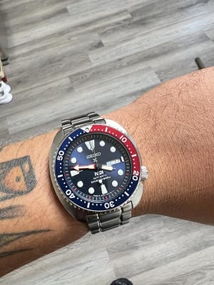 Seiko Padi Special Edition Prospex Blue & Red Watch SRPE99