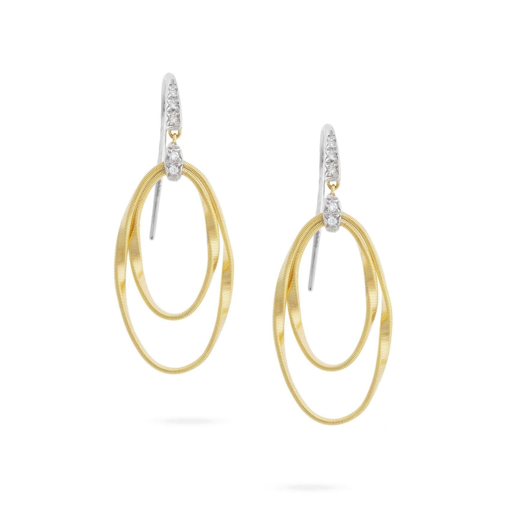 Marco Bicego Marrakech Onde Double Drop Earring in 18K Gold