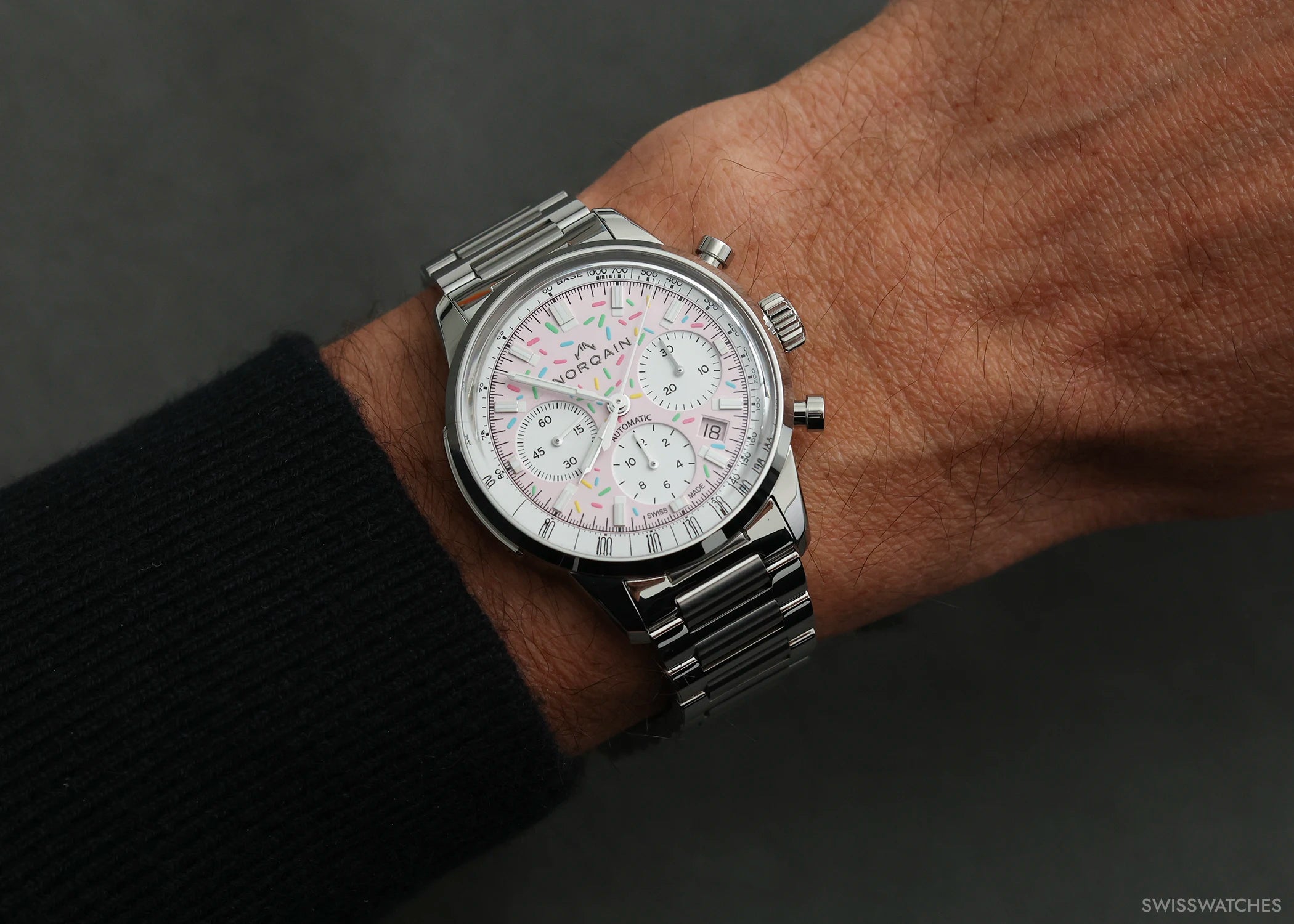 NORQAIN Freedom Chrono Enjoy Life Pink "Sprinkles" Watch N2201.19S04.K01.S01