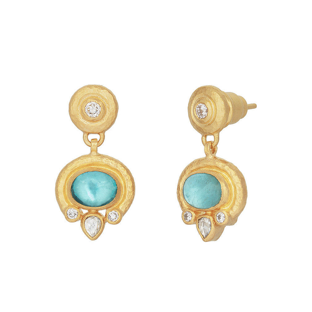 Gurhan Muse Apatite Drop Earrings in 24K Yellow Gold