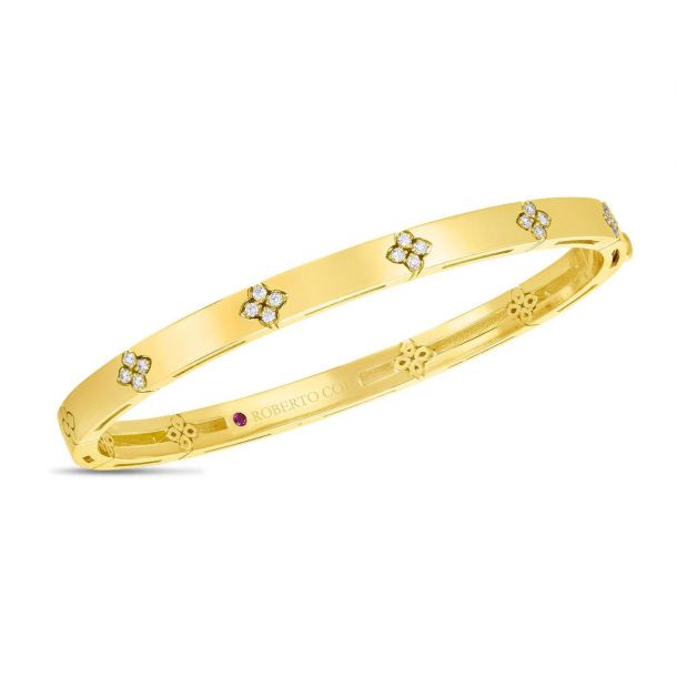 Roberto Coin Love in Verona Bangle in 18K Yellow Gold