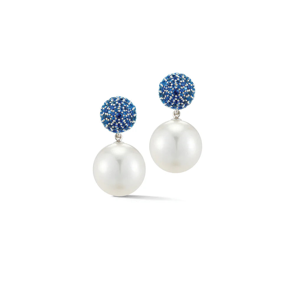 Seaman Schepps Boucle Drop Earrings in 18K White Gold