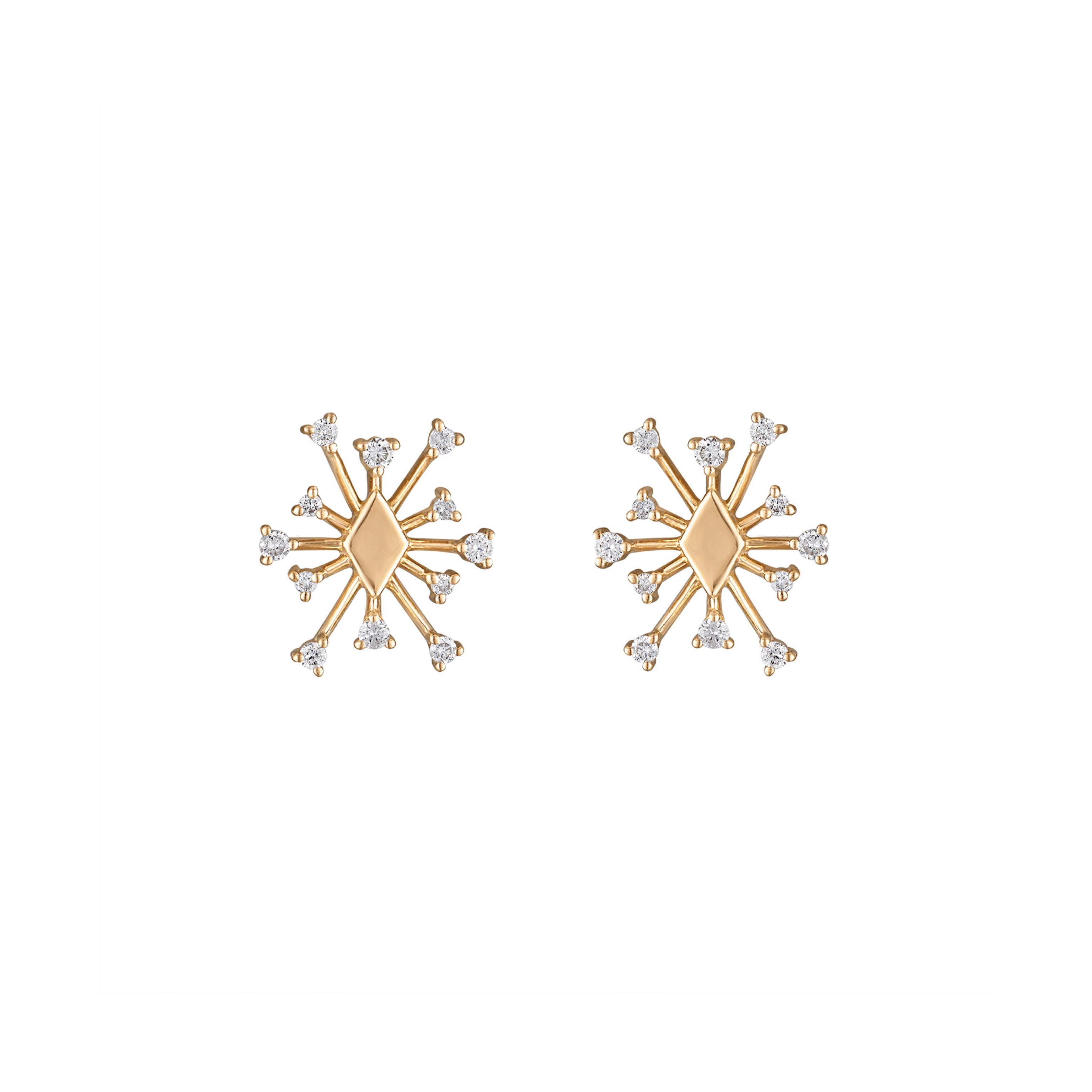 Eden Presley Medium Sparkle Diamond Studs in 14K Yellow Gold