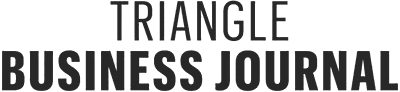 Text 'Triangle Business Journal' in white on a black background