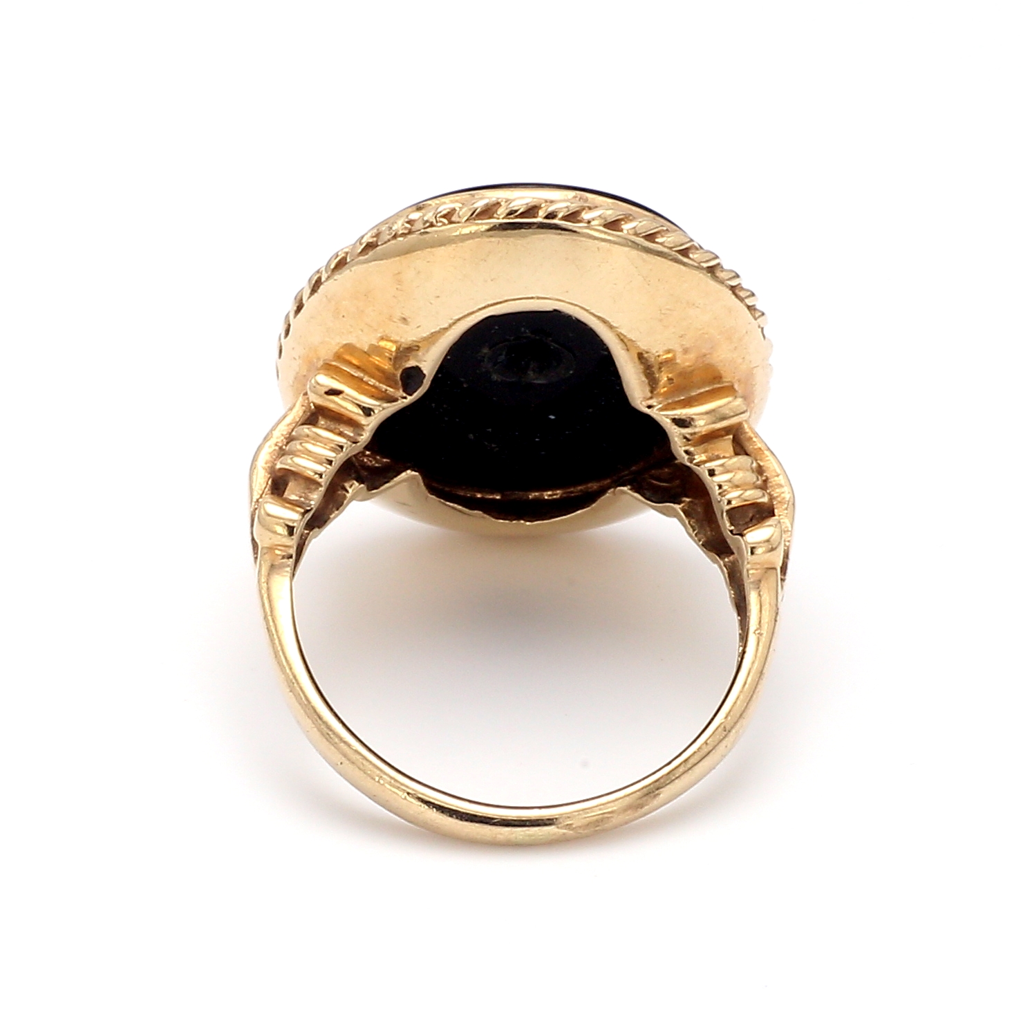 Baileys Estate Black Onyx Oval Ring In 10k Yellow Gold Baileys Fine 9083