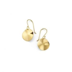 Ippolita Mini Wavy Disc Earrings in 14kt Yellow Gold Earrings Bailey's Fine Jewelry