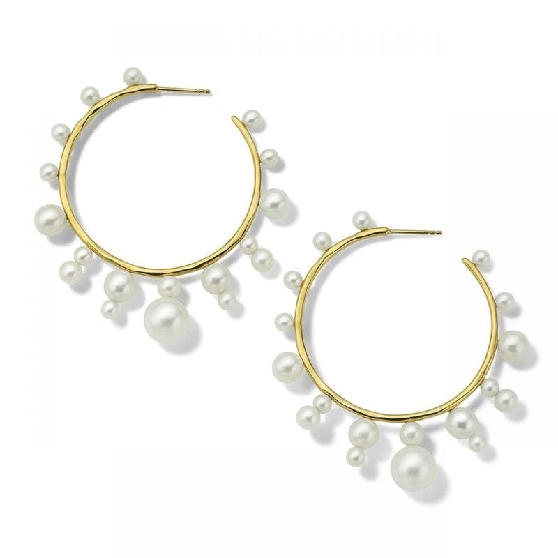 Ippolita Nova Radiating Hoop Earrings in 18k Yellow Gold – Bailey's ...
