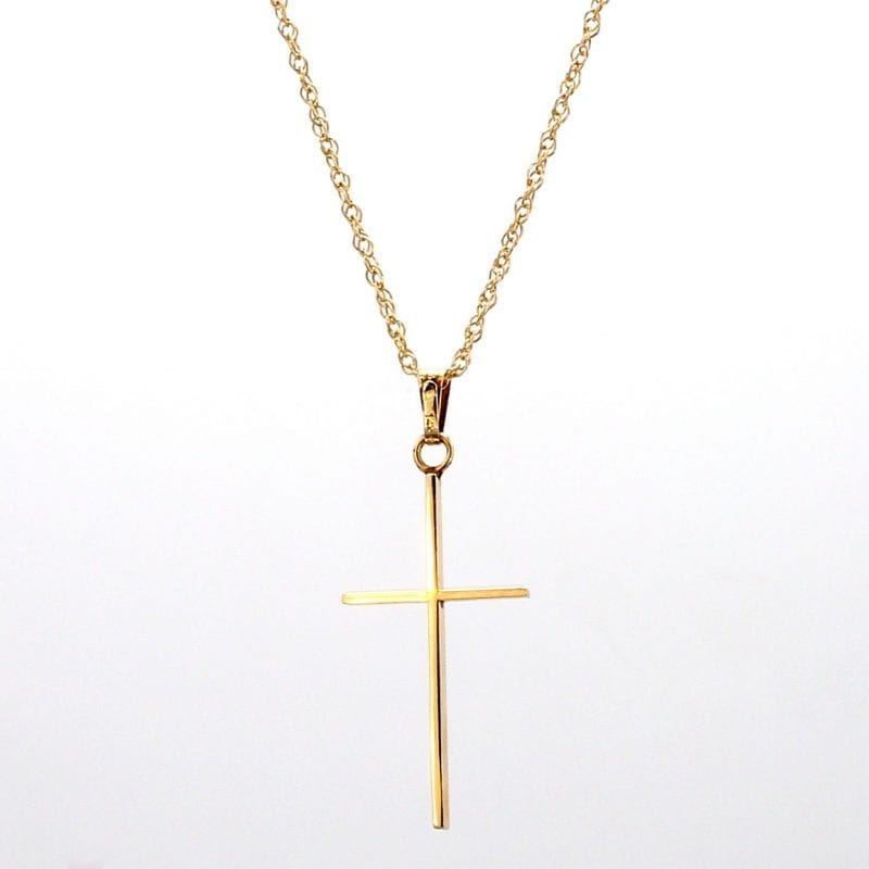 Buy Gold Cross Pendant Small Necklace Flat Cross Chocker for Women Boys  Teens Girls Perfect Gift With 3mm Bead Link Chain Christmas Online in India  - Etsy