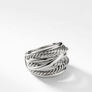 David Yurman Crossover Ring in Sterling Silver, 17mm DY Bailey's Fine Jewelry