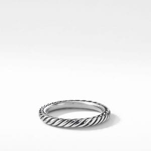 David Yurman Cable Collectibles Stack Ring in Sterling Silver, 3mm DY Bailey's Fine Jewelry