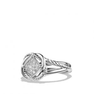 David Yurman Infinity Ring in Sterling Silver with Diamonds, 13mm DY Bailey's Fine Jewelry