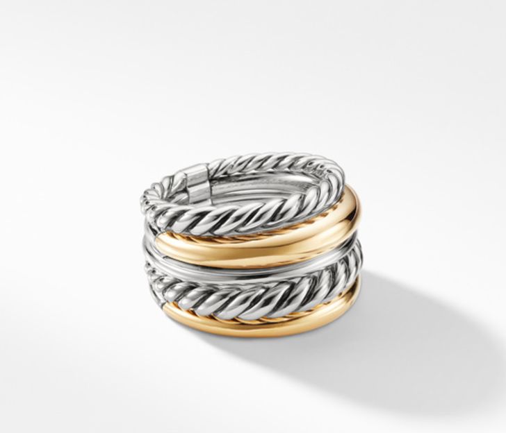 David Yurman Pure Form Wide Ring with 18K Gold, Size 7 – Bailey's Fine ...