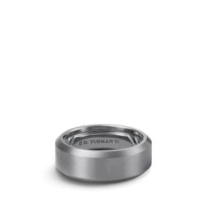 David Yurman Streamline Beveled Band Ring in Grey Titanium, 8.5mm DY Bailey's Fine Jewelry