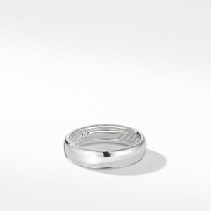 David Yurman DY Classic Band Ring in 18K White Gold, 6mm Rings Bailey's Fine Jewelry
