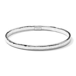 Ippolita Classico Sterling Silver Flat Hammered Bangle Bracelets Bailey's Fine Jewelry