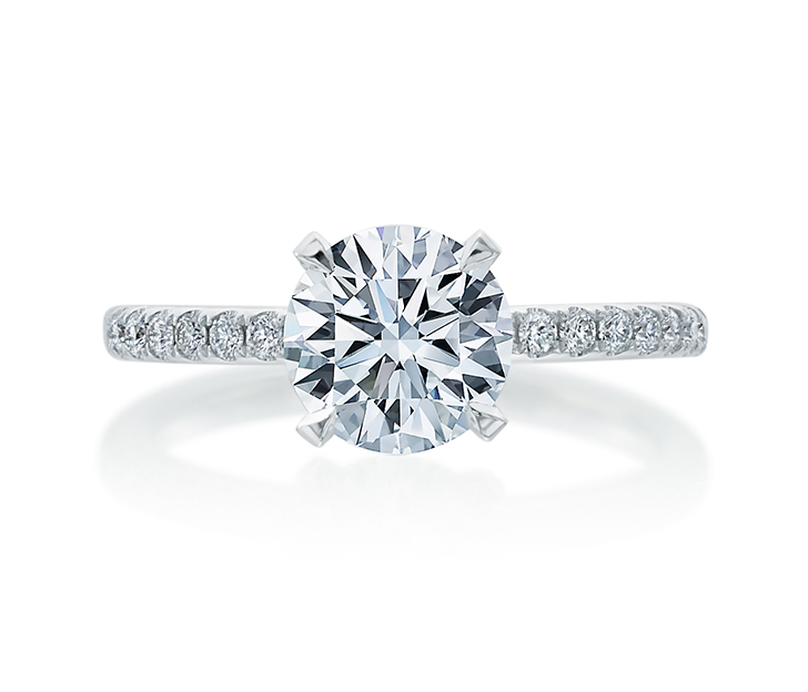 Micro Pave Setting Halo Engagement Ring (7/8 ct. t.w.) | 25karats