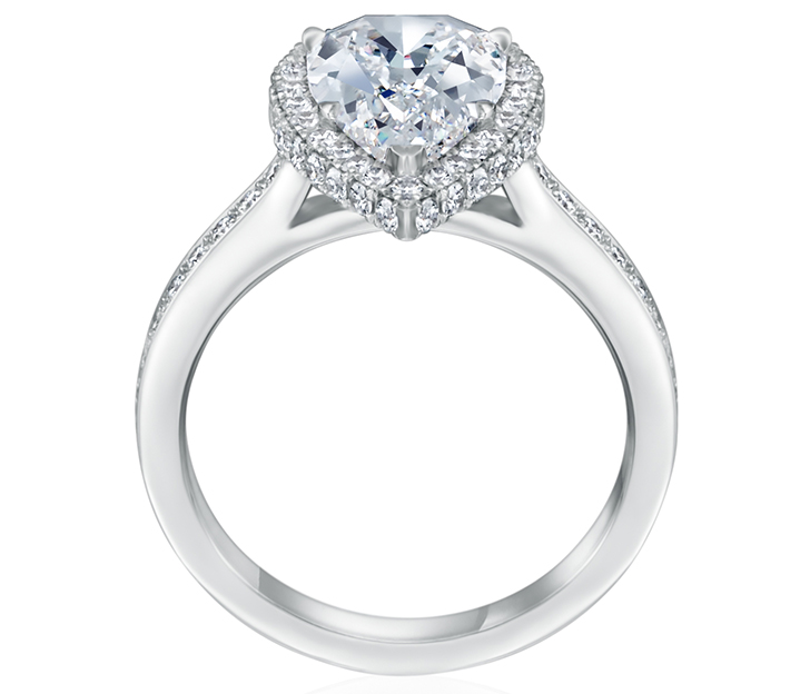 Pear Diamond Engagement Ring Halo Setting – Bailey's Fine Jewelry