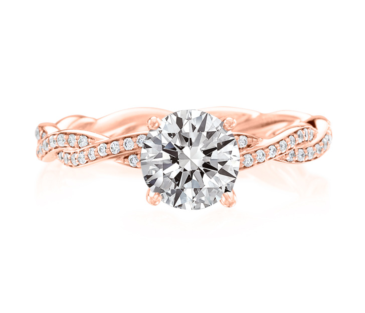 Round Engagement Ring Twist Setting – Bailey's Fine Jewelry