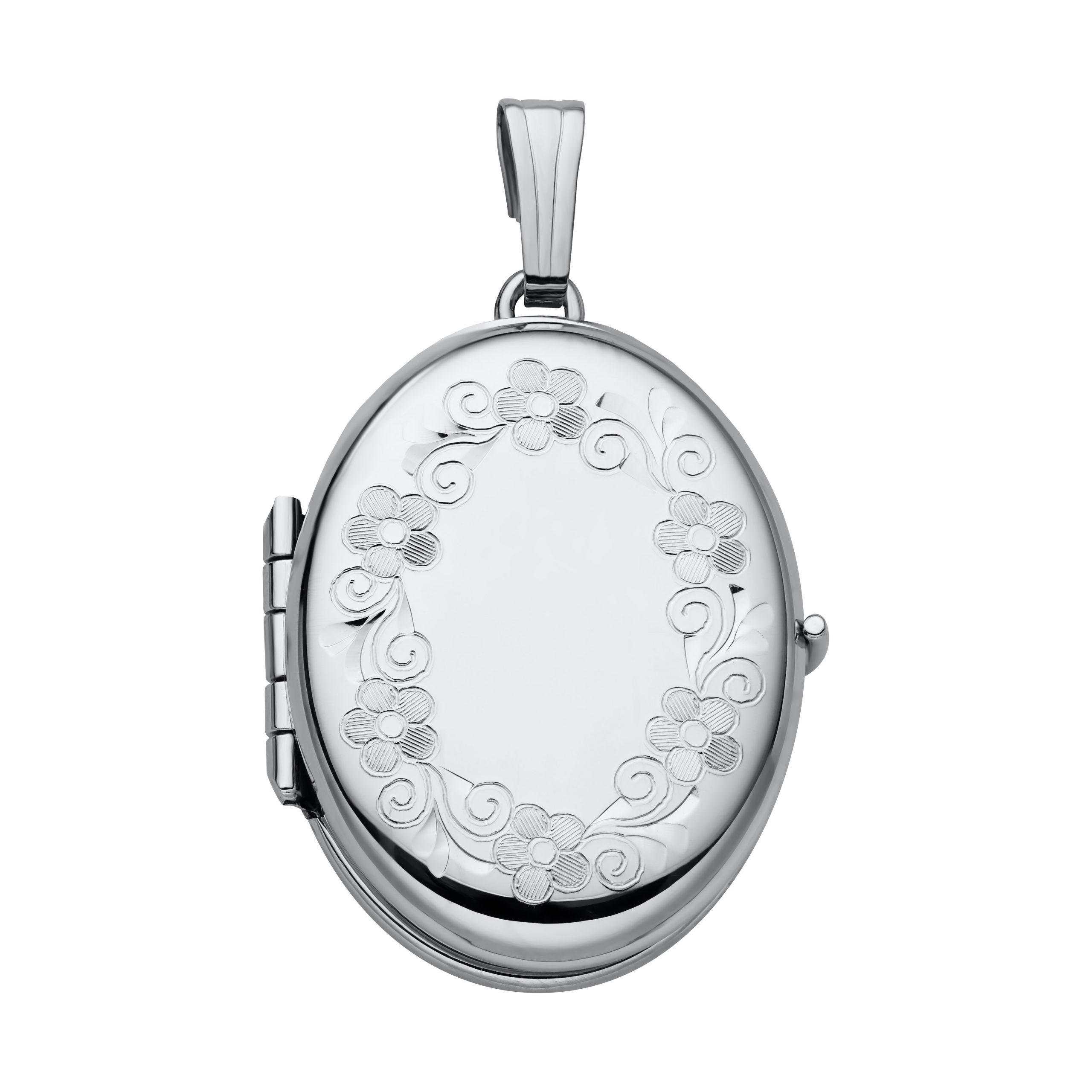 Macy's Embossed Four-Picture Oval Locket in Sterling Silver - Macy's