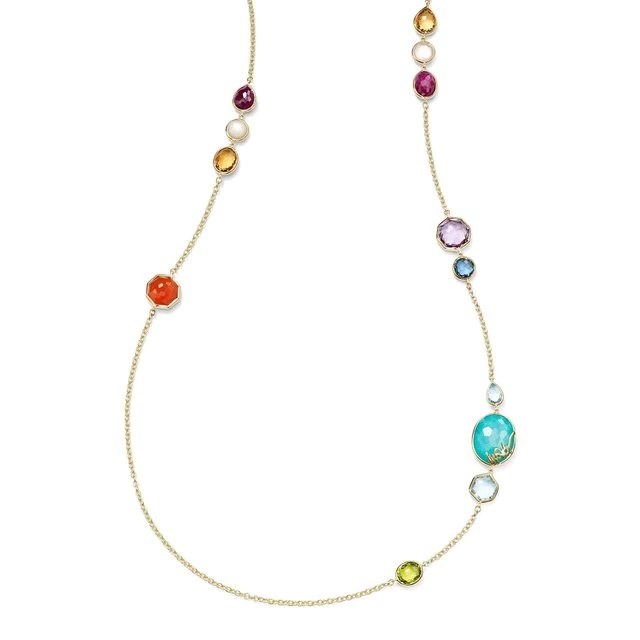 Ippolita 18k Yellow Gold Long Station Necklace in Rainbow – Bailey's ...