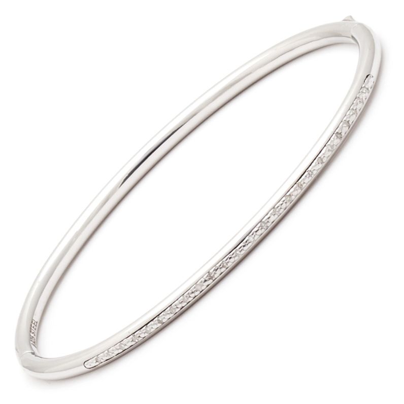 Bailey's Sterling Collection Stackable Diamond Bangle Bracelet