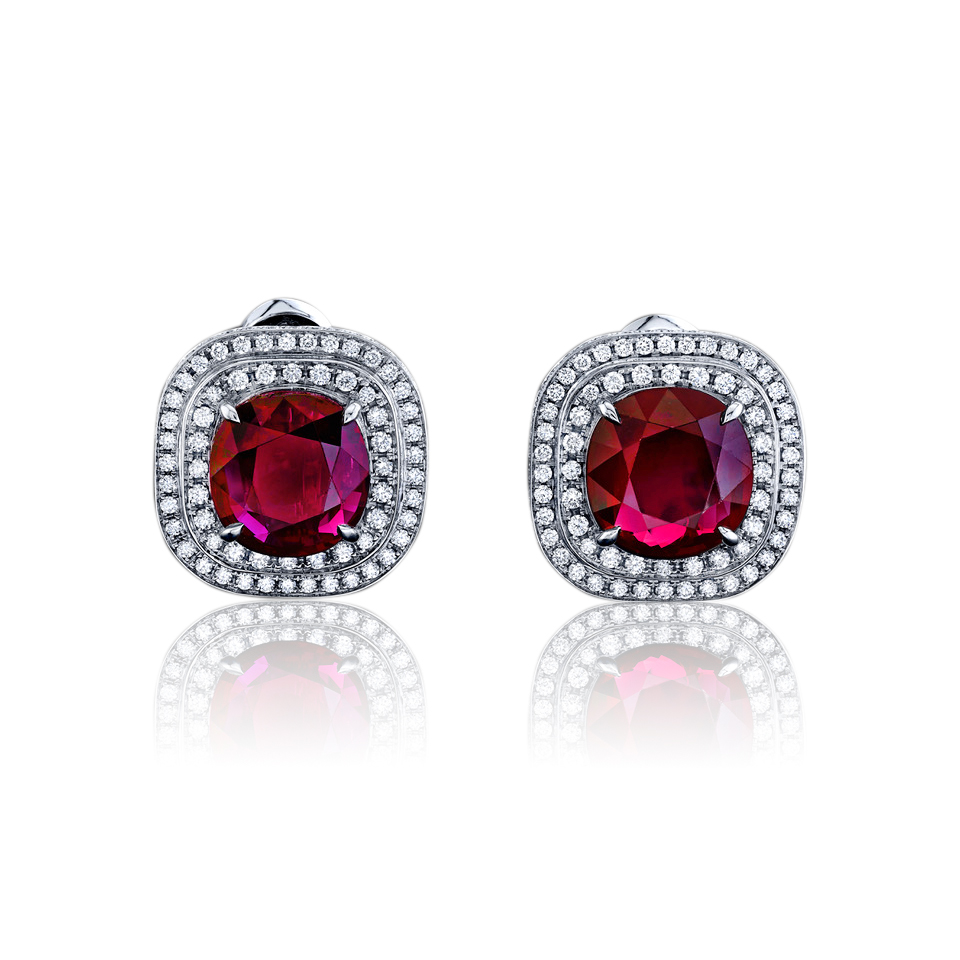 Tops Earrings Jewelry In Ruby, Ruby Diamond Tops, Ruby Diamond Studs  Gender: Women's at Best Price in Jaipur | Valentine Jewellery India Pvt.  Ltd.