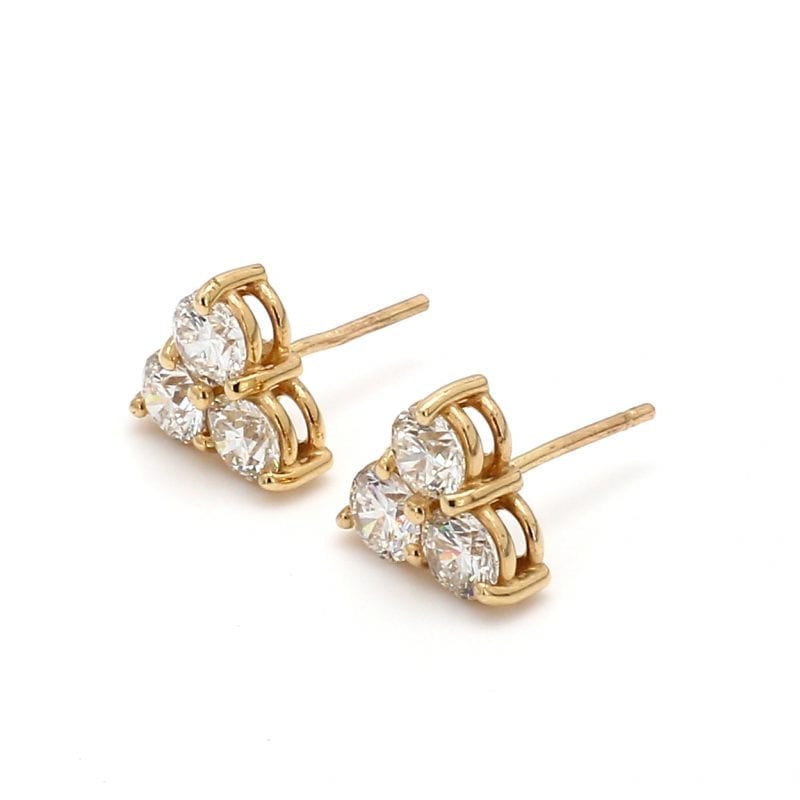 Trisha Red Stone Gold Earrings | SEHGAL GOLD ORNAMENTS PVT. LTD.