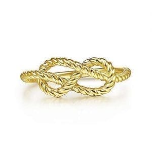 Rope Knot Ring in 14k Yellow Gold