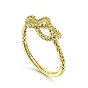 Rope Knot Ring in 14k Yellow Gold