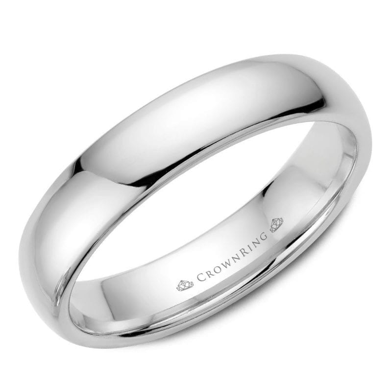 5MM Traditional Wedding Band In White – Bailey's Fine Jewelry