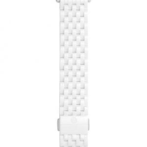 Michele White and Stainless Silicone-Wrapped Bracelet Apple Watch Band –  Moyer Fine Jewelers
