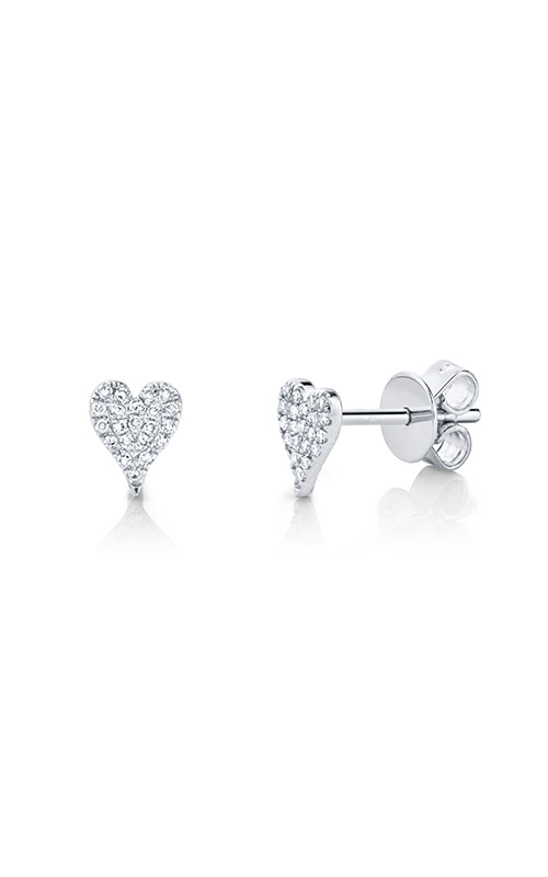 18K 14K 10K Gold Diamond Heart Shaped Stud Earrings – Jewels By Tarry