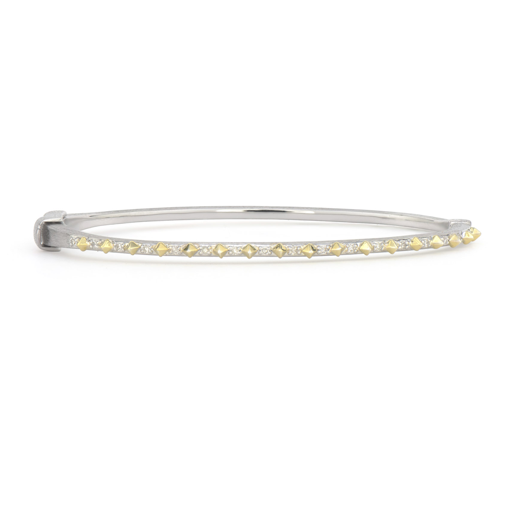 Pyramid Stud Tennis Bracelet- Gold