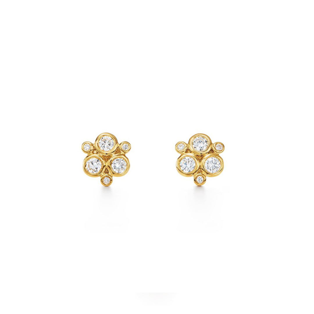Temple St. Clair Classic Trio Stud Earrings in 18kt Yellow Gold ...