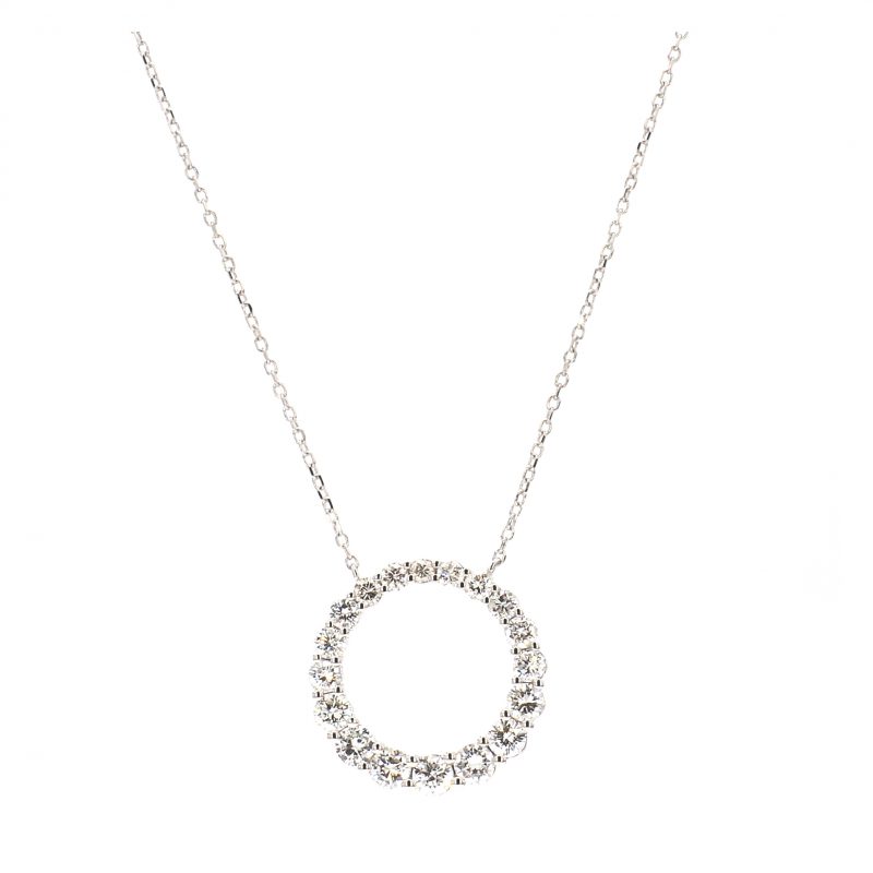 graduated diamond pendant necklace