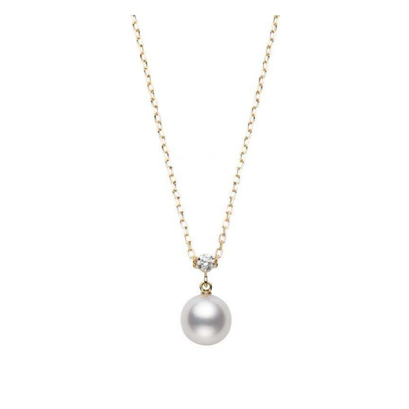 Mikimoto A+ Akoya Pearl Pendant with Diamond Necklace – Bailey's Fine ...