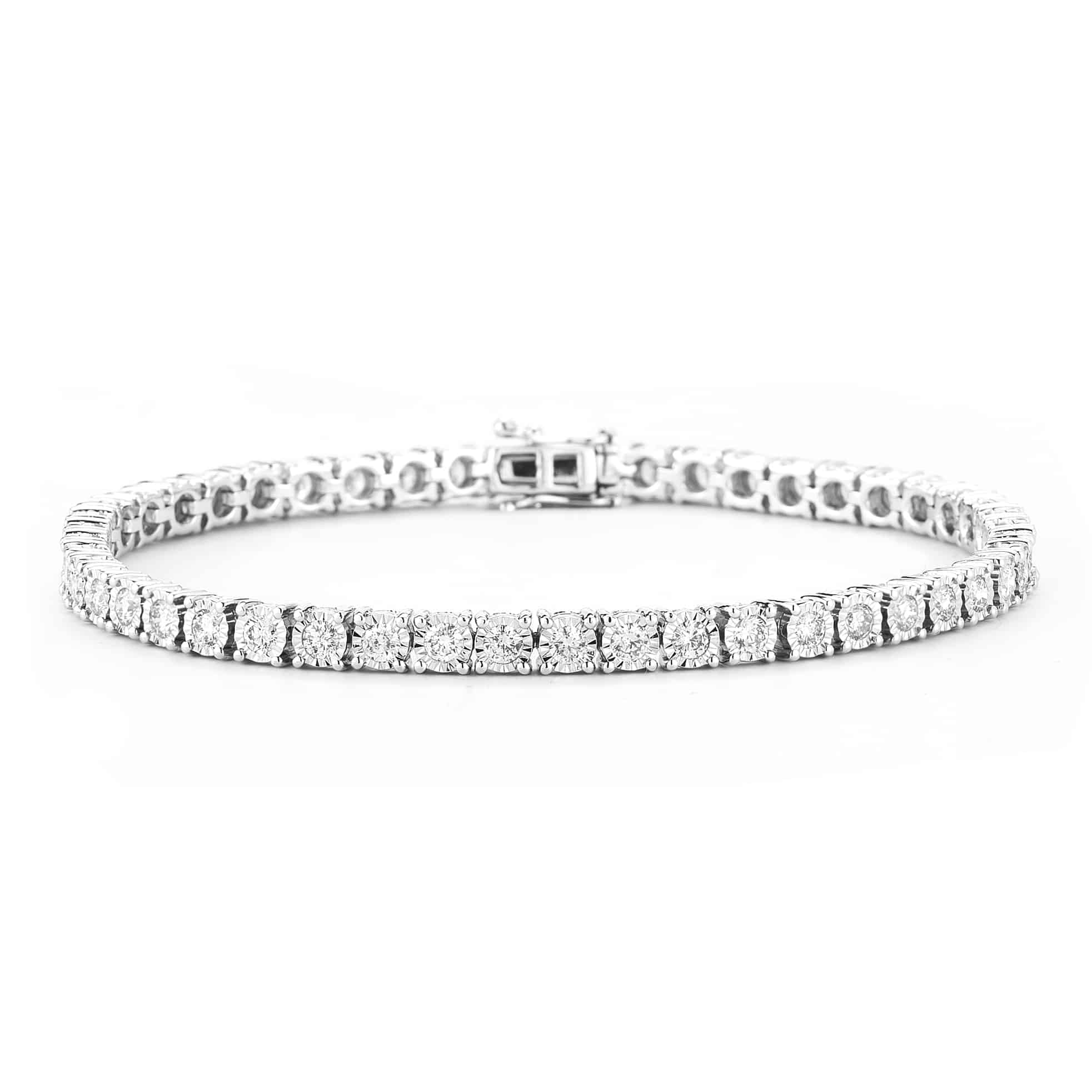 Diamond Tennis Bracelet Fluted Bezel – Bailey's Fine Jewelry