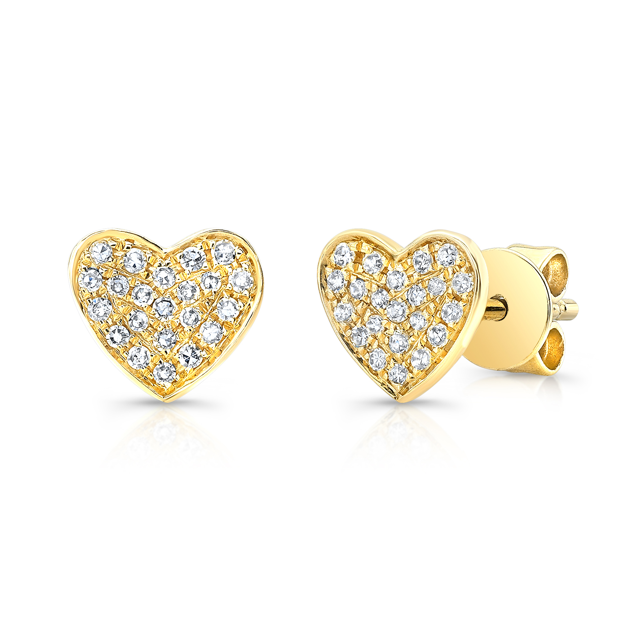 Pave Diamond Drop Heart Earrings 0.90ct G/SI Quality 18k White Gold – All  Diamond
