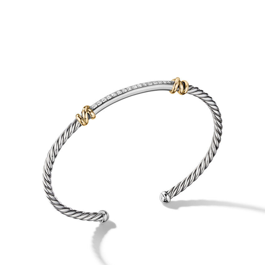 Petite Helena Two Station Wrap Bracelet with 18K Yellow Gold with ...
