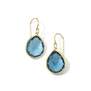 Ippolita Rock Candy Medium Teardrop Earrings in London Blue Topaz