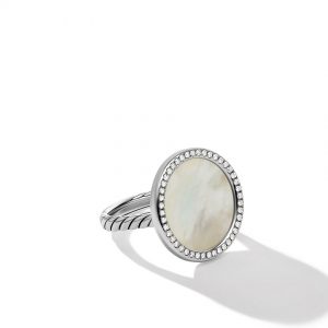 DY Elements Ring with Mother of Pearl and Pav� Diamonds