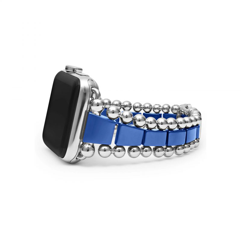 Lagos Smart Caviar Ultramarine Ceramic and Stainless Steel Watch Bracelet