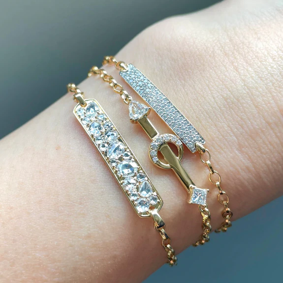 Monica Rich Kosann “Strength” Arrow and Diamond Petite Posey Bracelet –  Bailey's Fine Jewelry
