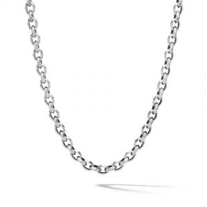 Torqued Faceted Chain Link Necklace