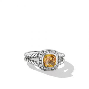 Petite Albion� Ring with Citrine and Diamonds