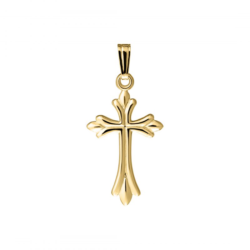 Gold stainless steel cross necklace for men and boys, Non-tarnish gold  stainless steel cross necklace for him, Gold cross for man