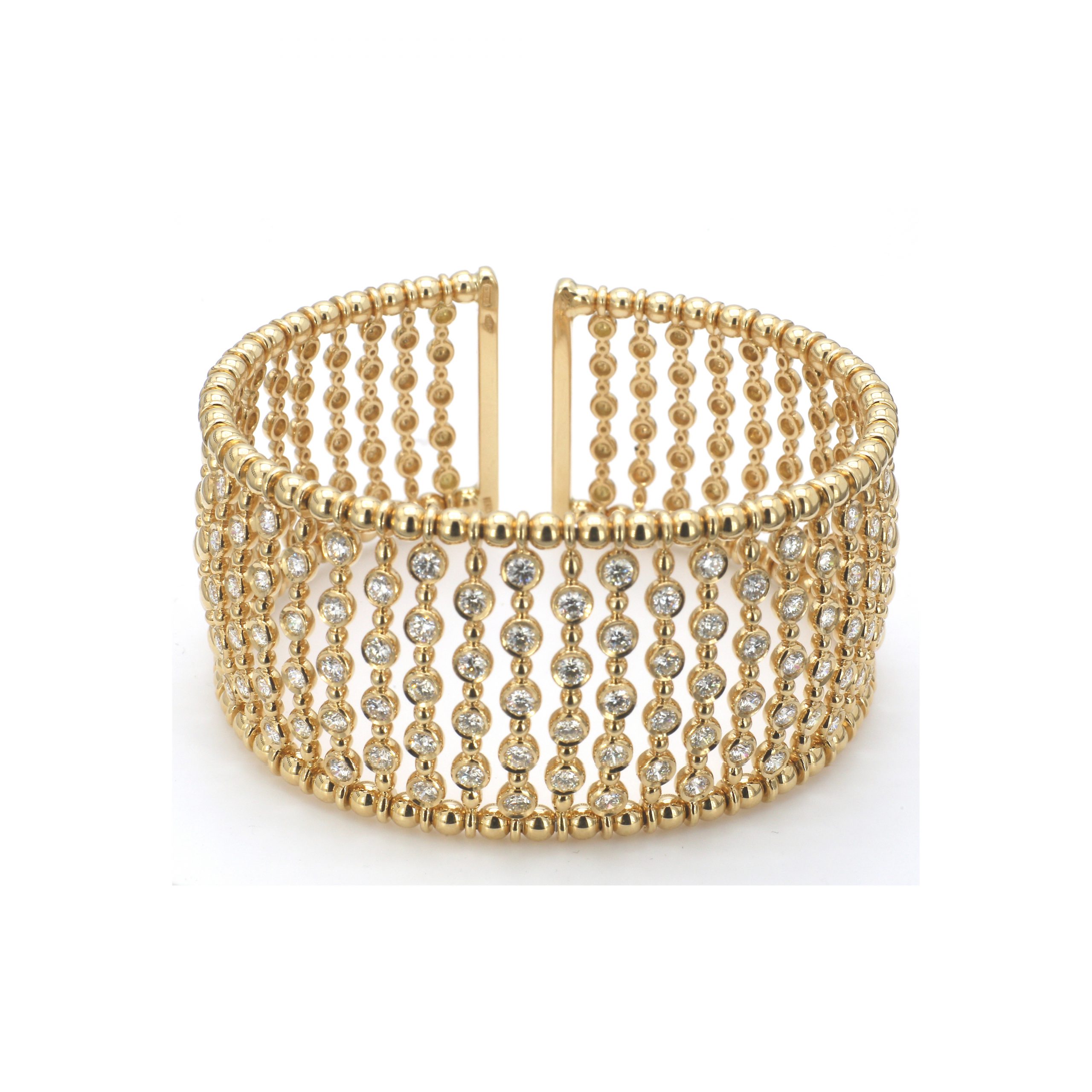 Gold and Diamond Wide Cuff Bracelet – Bailey's Fine Jewelry